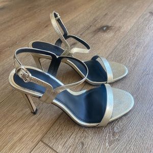 ZARA gold heeled sandals